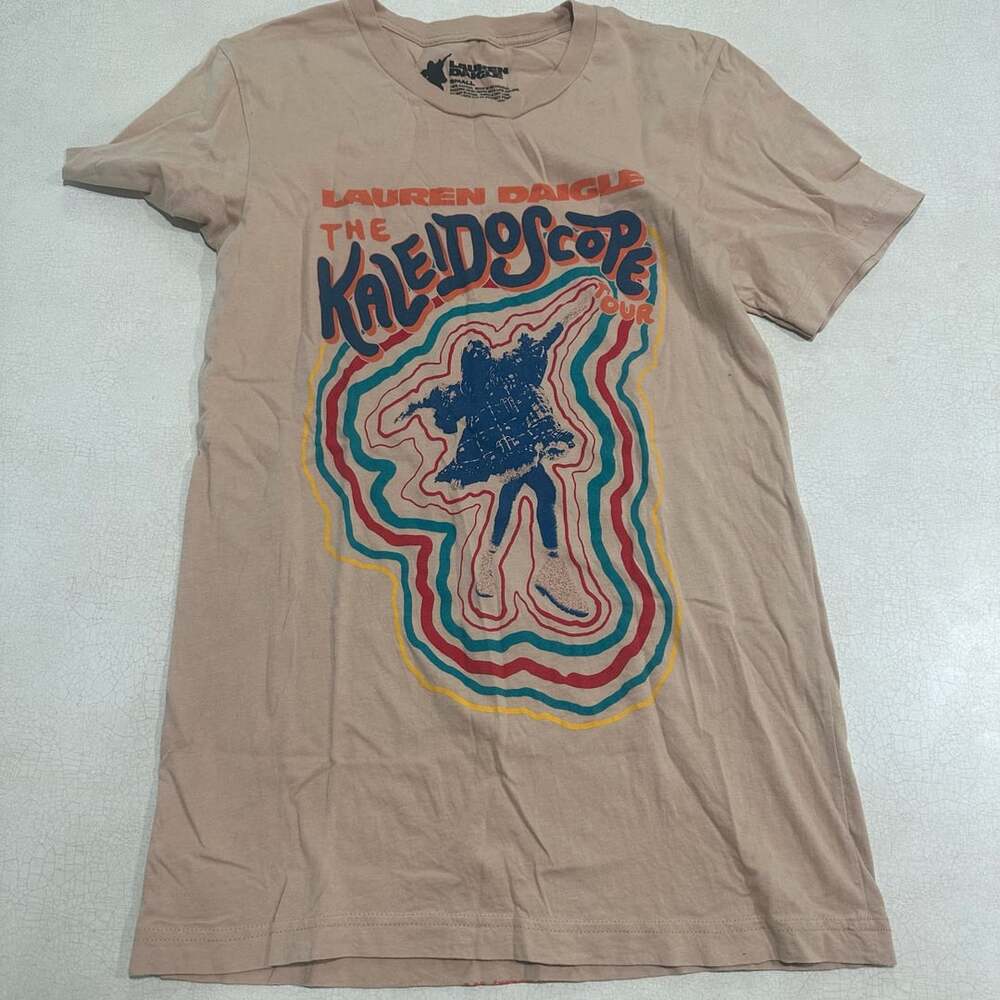 Lauren Daigle The Kaleidoscope Tour Concert T-Shirt Size Small Tan
